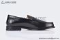 Gucci Monogram Canvas / Black Leather Buckle Loafer