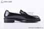 Prada Chocolate Black Patent Leather Loafers