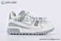 LV Trainer Maxi Sneaker Grained Leather Grey & White 1ACPPP
