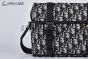 Dior Hit the Road Messenger Bag with Flap Beige & Black Oblique Jacquard with Black Grained Calfskin