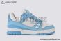 LV Trainer Sneaker Monogram-embossed White & Blue 1AA6X5