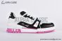LV Trainer Sneaker Grained Leather Panda Pink 1ADF3Q