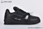 LV Trainer Sneaker Grained Leather Black 1ADDCM
