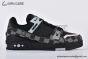 LV Trainer Sneaker Damier Denim & Leather Black 1ACPSM