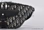 Dior Saddle Belt Bag Beige & Black Oblique Jacquard Black Grained Calfskin