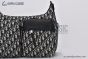 Dior Medium Rider Soft Hobo Bag Beige & Black Oblique Jacquard Black Grained Calfskin