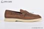 Loro Piana Summer Charms Walk Loafer Suede Rain Drops