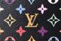 LV x TM Clemence Wallet Black Murakami Monogram Canvas M13408