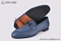 Hermes Paris Blue Leather Loafer