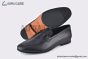 Hermes Slim Black H Buckle Black Smooth Leather Loafer