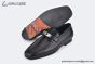 Hermes Karl Black Smooth / Croco Patern Leather Loafer