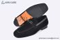 Hermes Karl Black Suede Leather Loafer