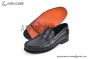 Hermes Karlo Black Smooth Leather Loafer with Black H Buckle