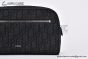 Dior Toiletry Bag Black Oblique Jacquard with Black Grained Calfskin