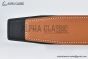 HERMES Constance Belt Buckle & Noir / Orange Reversible Epsom Leather Belt