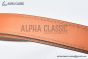 HERMES Lady Rivale Jean 18 YG Buckle & Orange Epsom Leather Belt