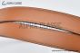 HERMES Lady Kelly 18 YG Buckle & Orange Epsom Leather Belt