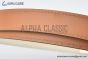 HERMES Lady Kelly 18 RG Buckle & White Epsom Leather Belt