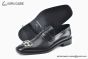 Balenciaga Black Waxed Leather BB Logo Loafer