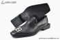 Balenciaga Black Grained Leather BB Logo Loafer
