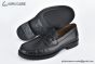 Ferragamo Gancini Black Grained Leather Loafer