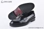 Prada Chocolate Black Patent Leather Loafers