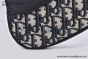 Dior Mini Saddle Bag Beige & Black Oblique Jacquard with Black Grained Calfskin