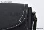 Dior Small Saddle Messenger Bag with Flap Black Grained Calfskin