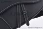 Dior Saddle Bag Black Grained Calfskin White Stiches