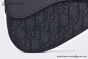 Dior Mini Saddle Bag Black Oblique Jacquard with Black Grained Calfskin
