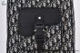 Dior Saddle Backpack with Flap Beige & Black Oblique Jacquard with Black Grained Calfskin