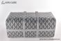 Dior Lingot 50 Bag Gray Diamond Canvas with Gray Smooth Calfskin
