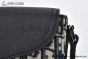 Dior Small Saddle Messenger Bag with Flap Beige & Black Oblique Jacquard with Black Grained Calfskin
