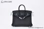 Hermes Birkin 25 Noir Togo Leather Palladium Hardware Fully Handmade