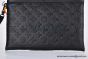 LV Pochette To-Go Monogram Shadow Leather Black M81570