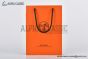 HERMES Lady Rivale Jean 18 Buckle & Orange Epsom Leather Belt