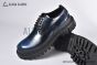 Dolce & Gabbana Hi-trekking Brushed Blue/Black Calfskin Derby Shoes
