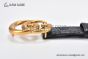 Gucci GG Marmont Embossed Leather Belt Black Leather With Rose Gold Double G Buckle