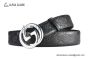 Gucci GG Marmont Embossed Leather Belt Black Leather With Stainless Steel Interlocking G Buckle