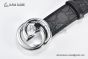 Gucci GG Marmont Embossed Leather Belt Black Leather With Stainless Steel Interlocking G Buckle