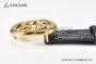 Gucci GG Marmont Embossed Leather Belt Black Leather With Rose Gold Interlocking G Buckle