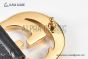 Gucci GG Marmont Embossed Leather Belt Black Calf Leather With Yellow Gold Interlocking G Buckle