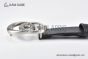 Gucci Wide Leather Belt with Gray Steel Double G Buckle