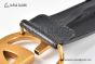 Gucci Wide Leather Belt with Rose Gold Double G Buckle