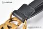 Gucci GG Marmont Reversible Belt Black Calf Leather With Rose Gold Double G Buckle
