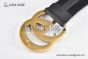 Gucci GG Marmont Reversible Belt Smooth Black Leather With Rose Gold Double G Buckle