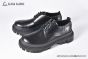 Dolce & Gabbana Hi-trekking Brushed Black Calfskin Derby Shoes