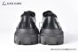 Dolce & Gabbana Hi-trekking Brushed Black Calfskin Derby Shoes