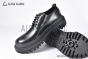 Dolce & Gabbana Hi-trekking Brushed Black Calfskin Derby Shoes