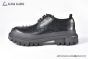 Dolce & Gabbana Hi-trekking Brushed Black Calfskin Derby Shoes